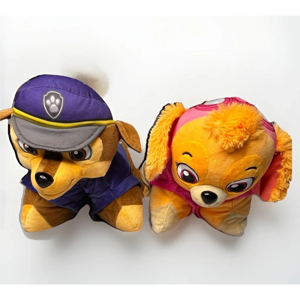 Paw Patrol Pillow Pets Chase & Skye Plush Pillow Lot 18